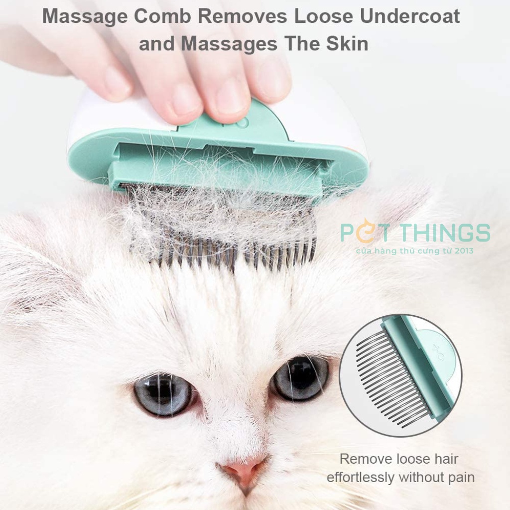 Lược chải lông bỏ túi mini cho thú cưng 2 trong 1 Pakeway Ge-mini