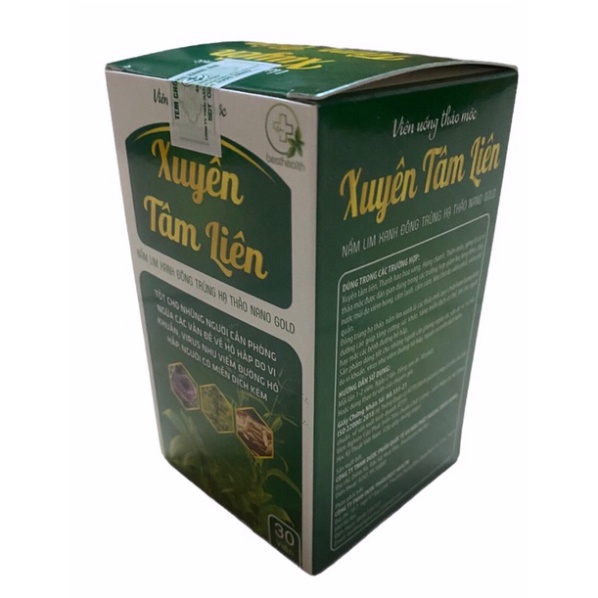 Viên uống thảo mộc Xuyên Tâm Liên - Nấm lim xanh đông trùng hạ thảo Nano Gold