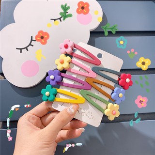 KẸP TÓC NHIỀU MÀU PHỐI HOA NĂM CÁNH