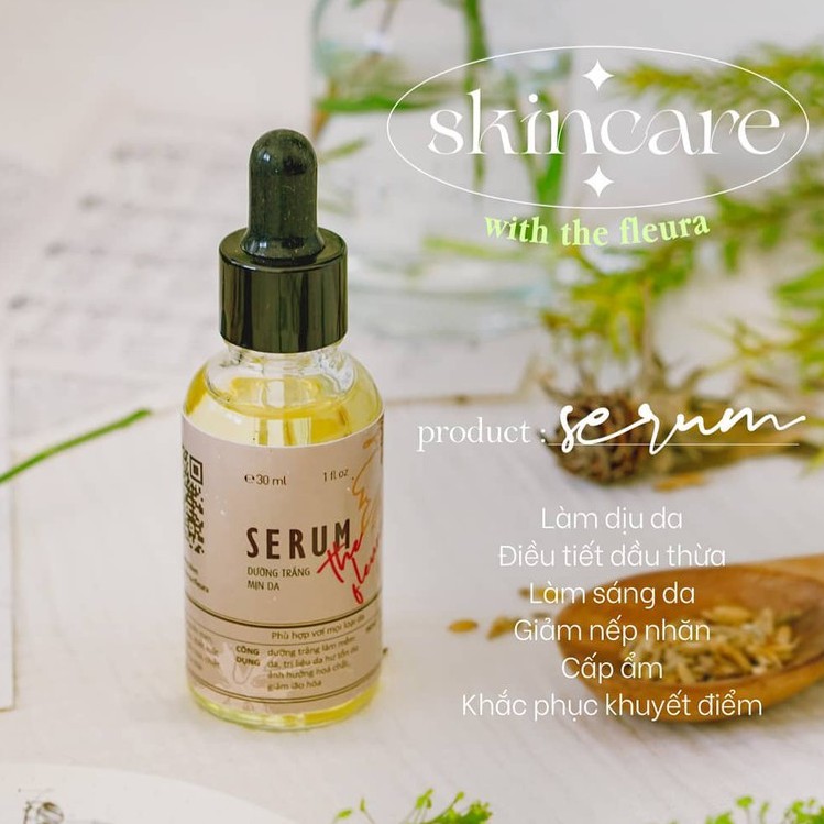 Tinh Chất Dưỡng Sáng Da Thảo Mộc The Fleura Serum Dưỡng Trắng Da  Serum Cấp Ẩm Phục Hồi Thảo Dược