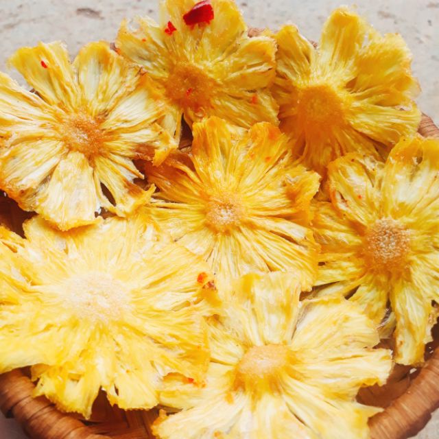 Thơm sấy dẻo -LOẠI NGON - Hàng dùng thử- Trái dứa sấy dẻo ăn vặt thơm ngon bổ dưỡng rất tốt cho sức khỏe 60g