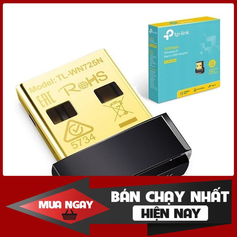 Card mạng TP-Link Wireless TL-WN725N USB chuẩn N 150Mb - Bảo hành chính hãng 24 tháng