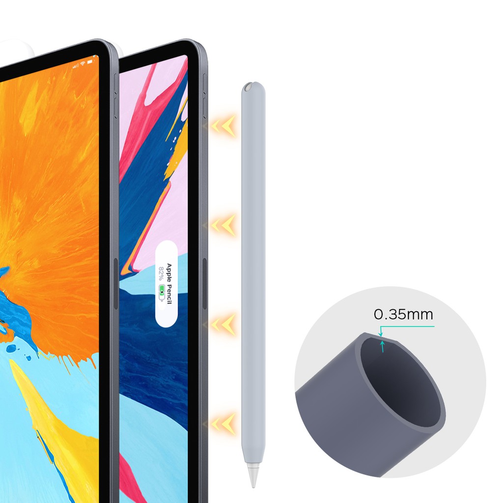 Ốp Bảo Vệ Apple Pencil 2 Cao Cấp Thương Hiệu Aha Style Bộ 2 Ốp 2 Màu