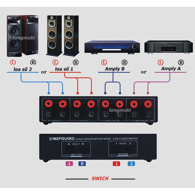 CHUYỂN CẦU LOA/AMPLY 2 KÊNH 2021