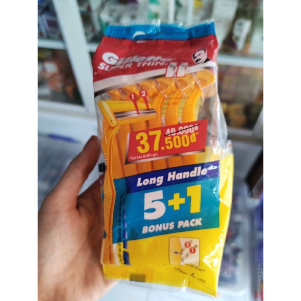 Dao cạo râu gillette cán vàng  2 lưỡi