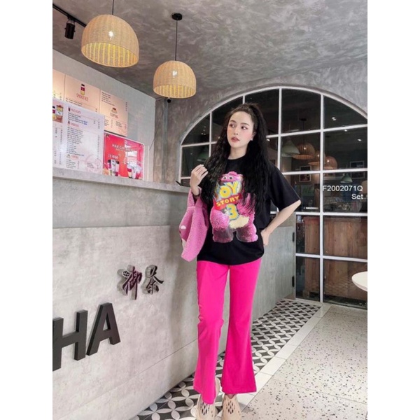 Áo nỉ tàu tay dài in hình hoạt hình kèm tag nổi 1011