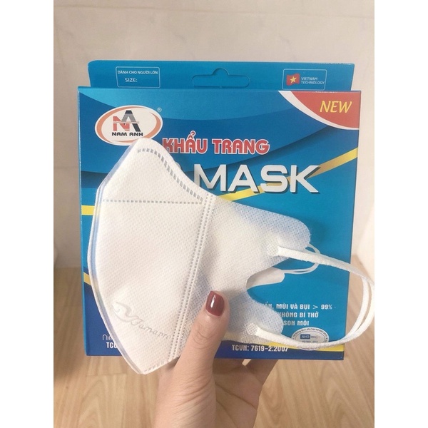 Khẩu Trang Y Tế 5D Mask Nam Anh Famapro quai thun - Lọc vi khuẩn, mùi và bụi mịn - Vải êm, dễ chịu, không lem son môi