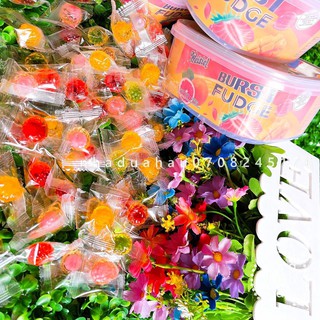 Một hộp kẹo dẻo thạch nhân mứt siro trái cây mix đủ vị Weiseils Hongkong hộp vuông 288g