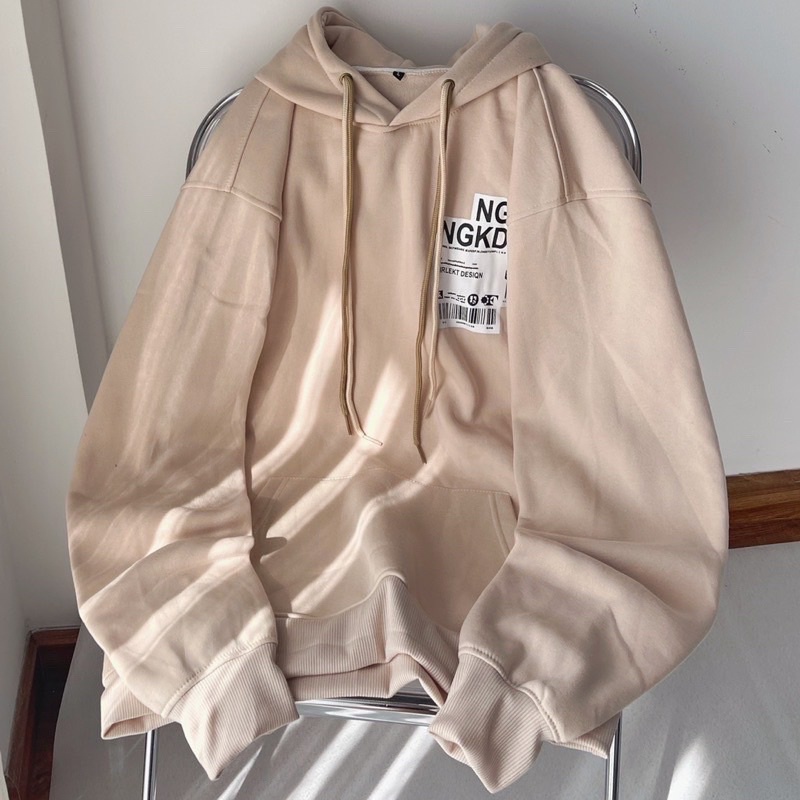[ Rẻ vô địch ] Áo nỉ hoodie form rộng tay bồng - Mã vạch