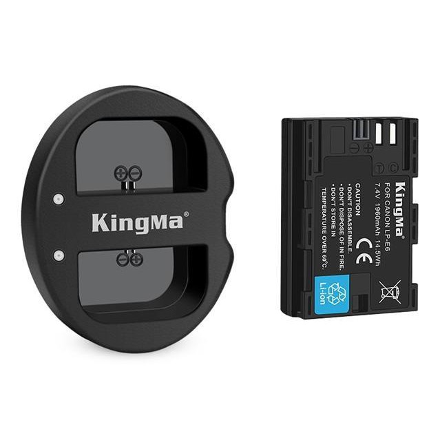 Combo 2 pin 1 sạc đôi Kingma LP-E6