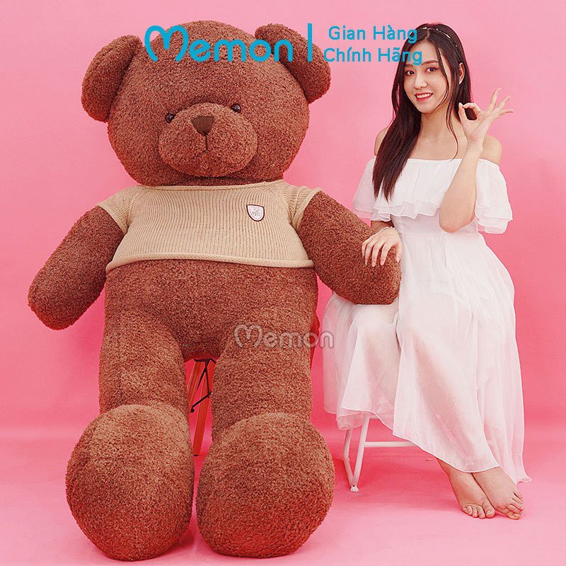 [Mã LIFEM1 giảm 50k đơn 99k] Gấu Bông Teddy Head Tales Size Khổng Lồ Nhồi Gòn Cao Cấp Memon