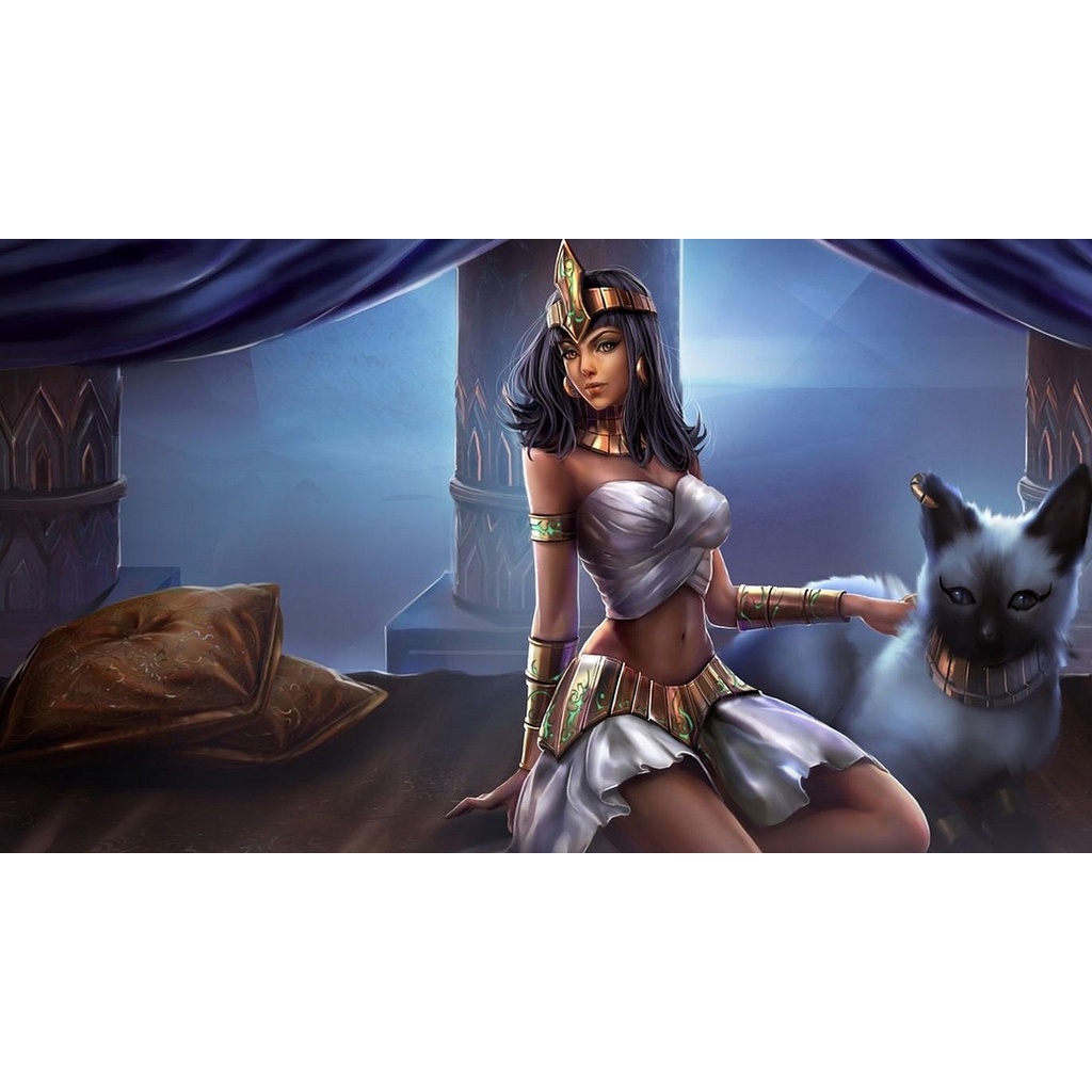 Poster A3, A4, A5 dán tường League of Legends, decal trang trí có keo NIDALEE - Mẫu 1, nhận in theo yêu cầu