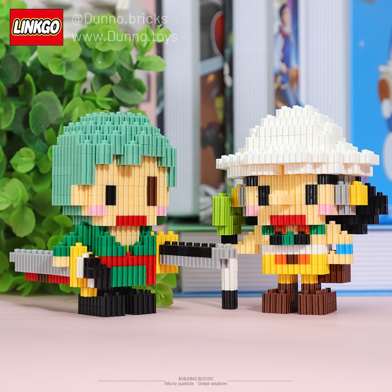 Mô hình Lắp ráp One Piece Đảo Hải Tặc - Lego Luffy Ace Zoro Sanji Nami Usopp Chopper Franky Brook Robin và Thuyền Sunny