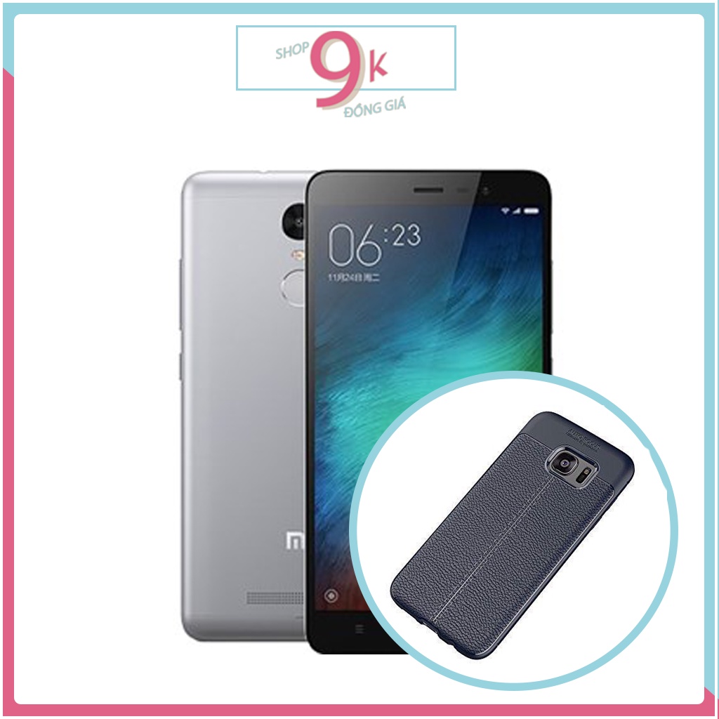 Ốp dẻo đen vân da cho XIAOMI REDMI NOTE 4X