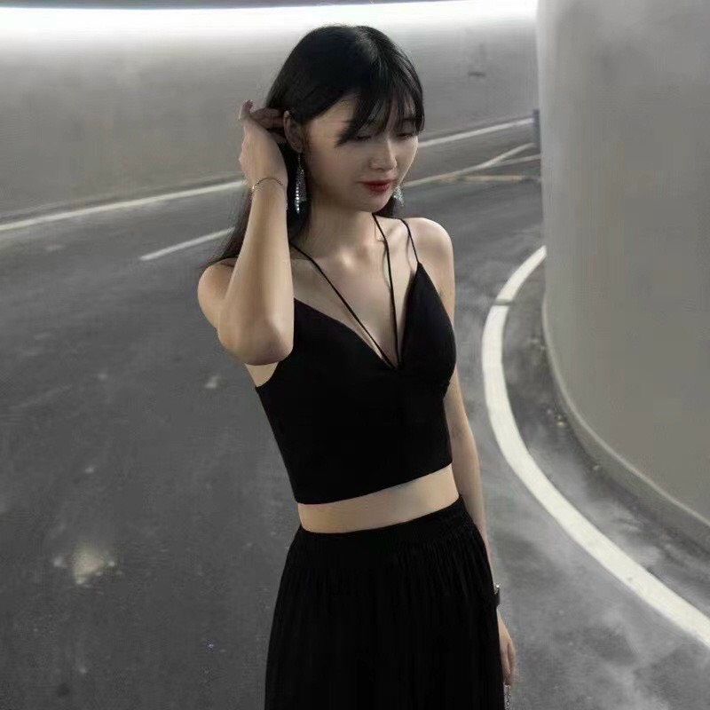 Áo Bra Nữ Tăm 2 Dây Mảnh Co Giãn Mềm Mịn Sexy 1833