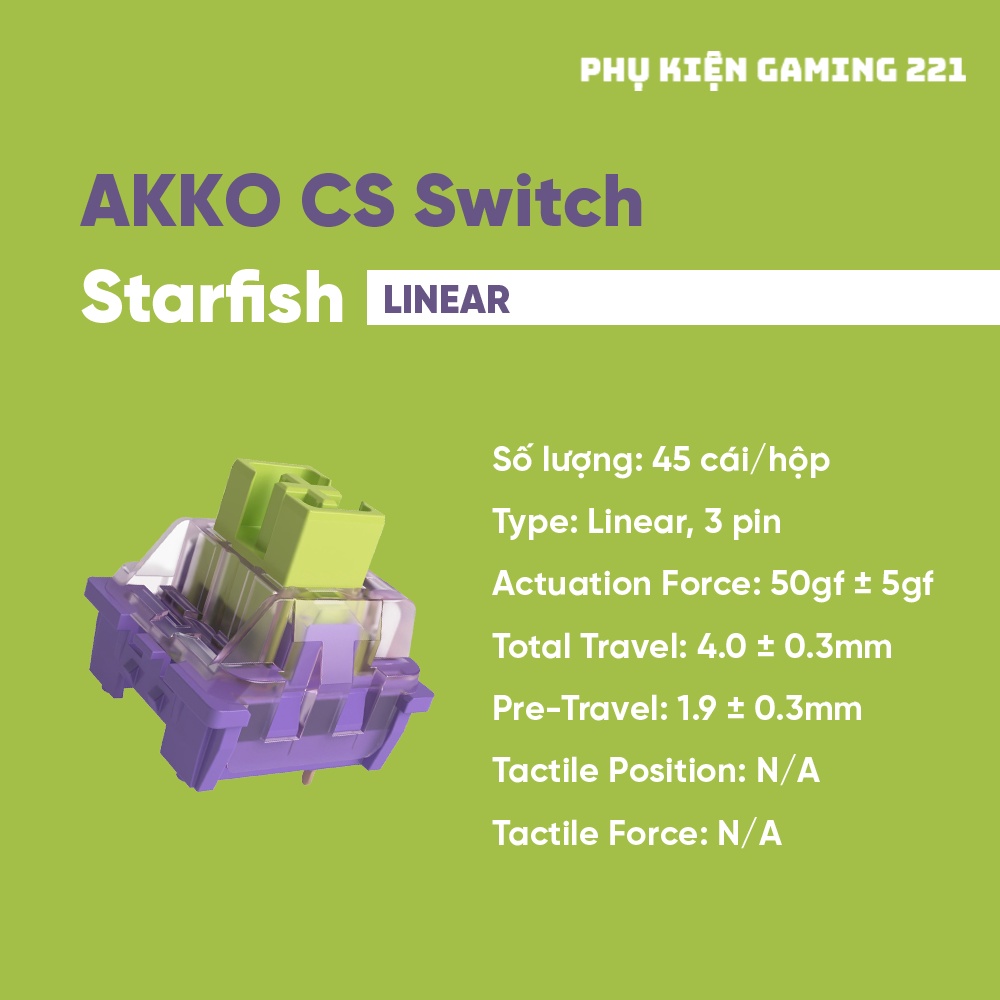 [Switch Lẻ] Tổng Hợp Switch Linear - AKKO CS TTC Switch (Wine Red/Rose Red/Demon/Princess/Silver/Sakura/) - Chính Hãng