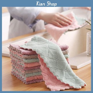 Khăn lau đa năng 2 mặt, khăn lau bếp mềm mại thấm hút nước