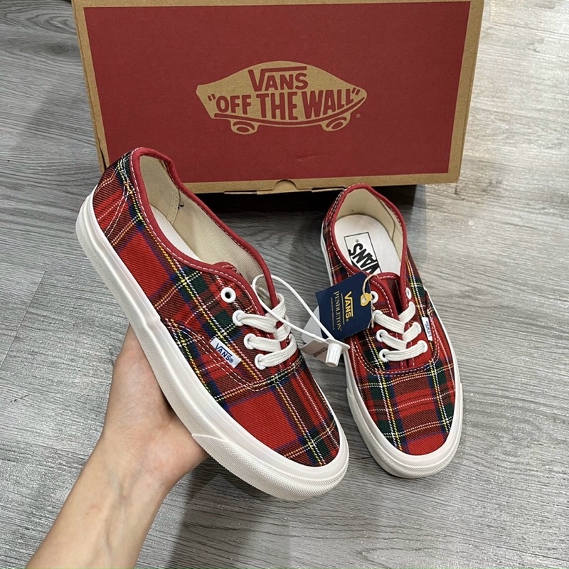 GIÀY VANS FACTORY ANAHEIM WHITE RED ĐỎ SC