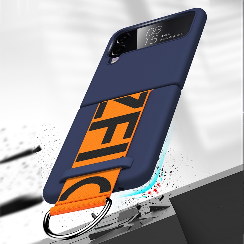 Ốp Điện Thoại PC Cứng Chống Va Chạm Có Vòng Đỡ Sang Trọng Thời Trang Cho Samsung Galaxy Z Flip 4 3