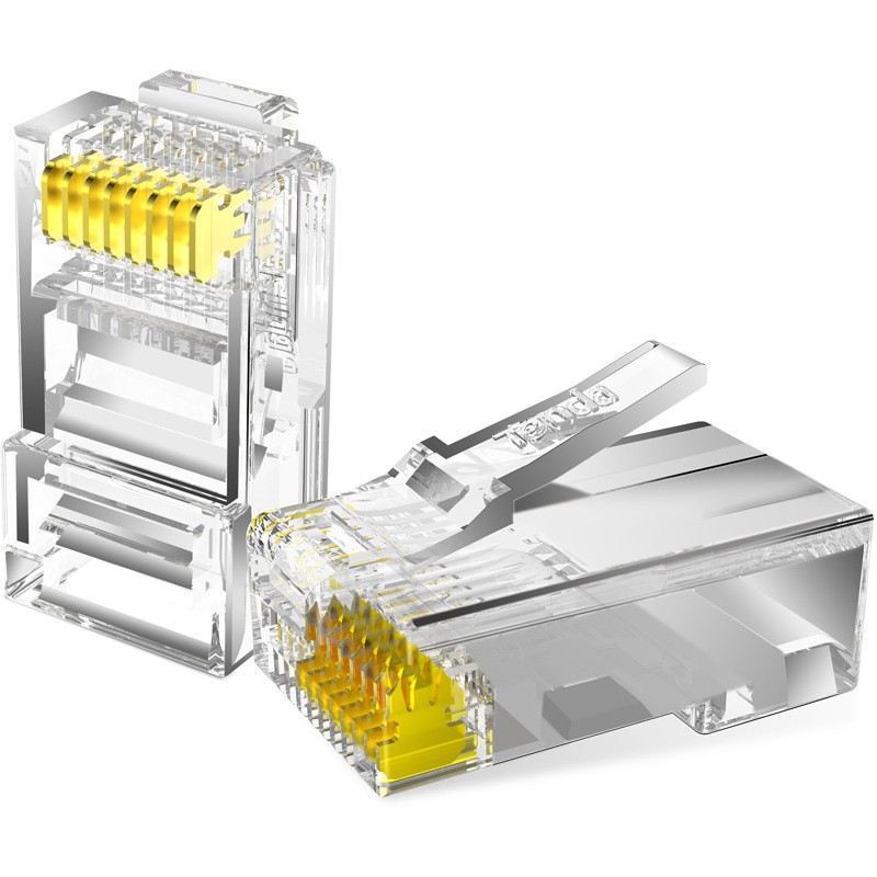 Đầu mạng rj45 Tenda TEH5E010 Mạ Vàng CAT5E (Hộp 100 con)