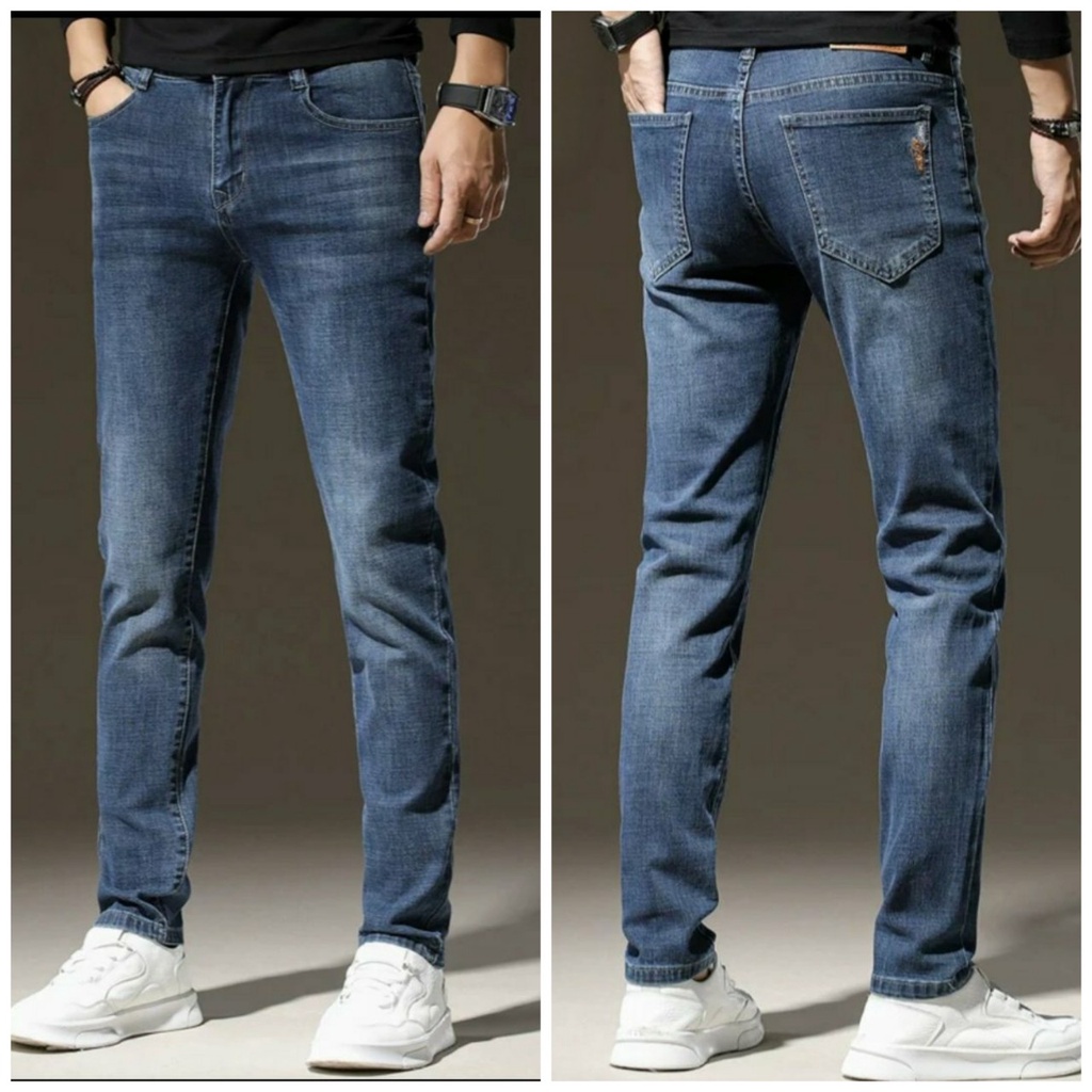 Jeans Nam Co Giãn Cao Cấp-Quần Jeans Nam Trơn Xuất Khẩu Size 27-36