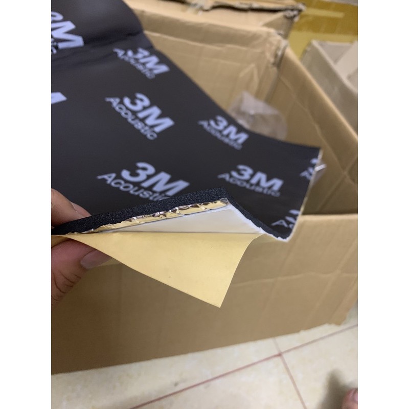 Tấm chống ồn ô tô 3M Acoutis 3 lớp màu đen siêu cách âm. Tấm cách âm 3M 80x46 cm. Hàng nhập khẩu