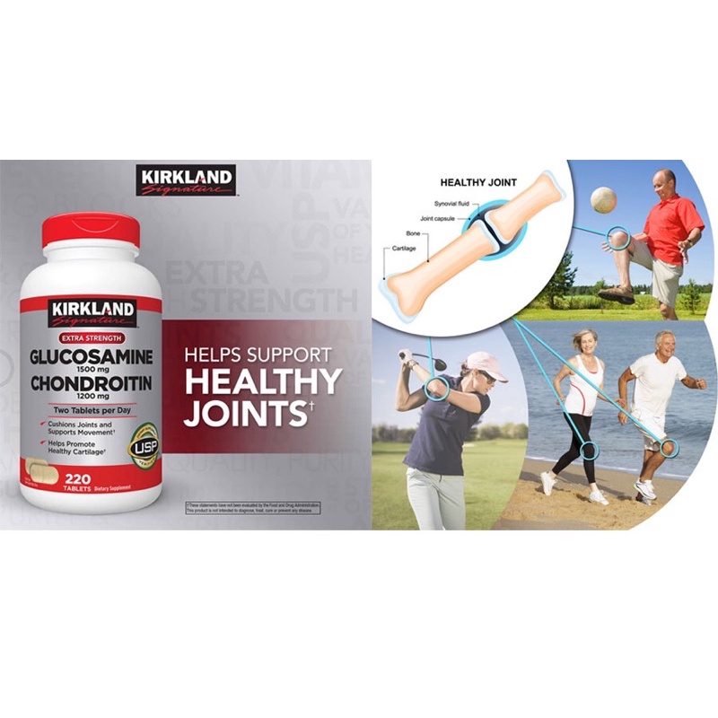 Viên uống BỔ KHỚP Glucosamine Chondroitin Kirkland  280 của Mỹ