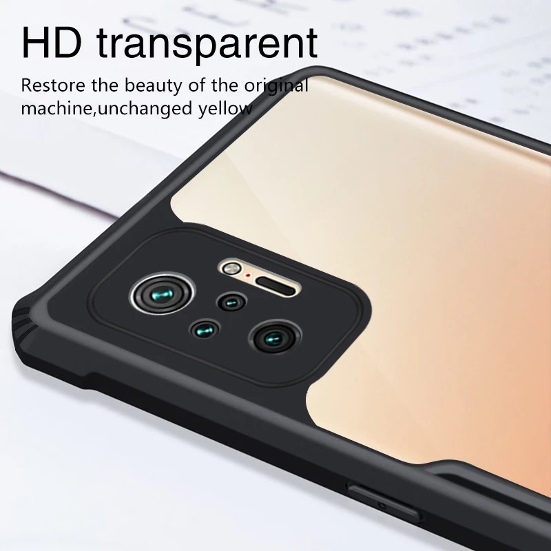 Ốp điện thoại trong suốt chống sốc cho Xiaomi RedMi 10 10s Note 10 Pro Max
