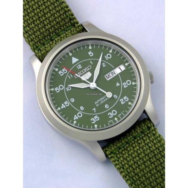 Đồng hồ nam chính hãng Seiko Máy Cơ SNK805K2S Dây Nato - Mặt Xanh Lá - Bảo Hành Chính Hãng 18 Tháng