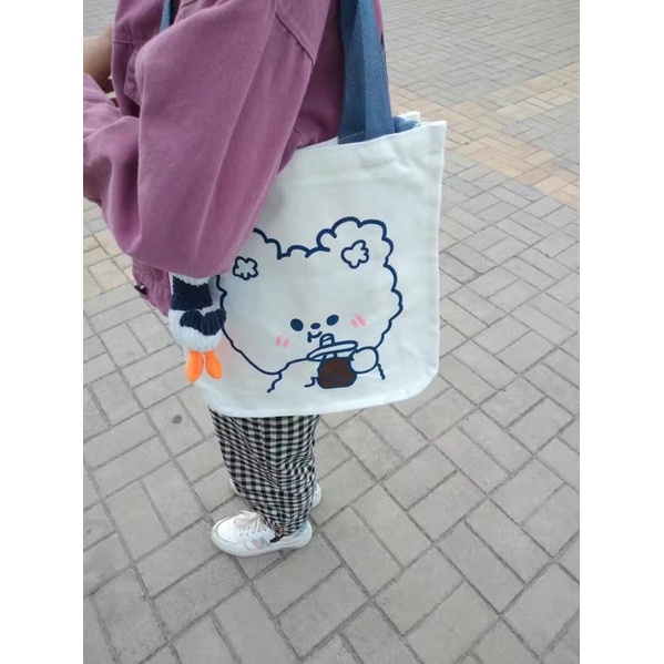 Túi tote vừa đeo vai vừa đeo chéo hình thỏ siêu cute (hình thật)