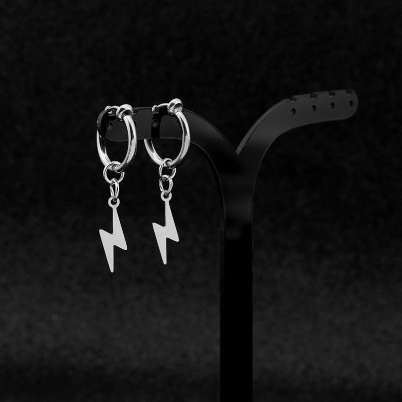 Bông Tai Hình Tia Chớp Không Cần Xỏ Lỗ