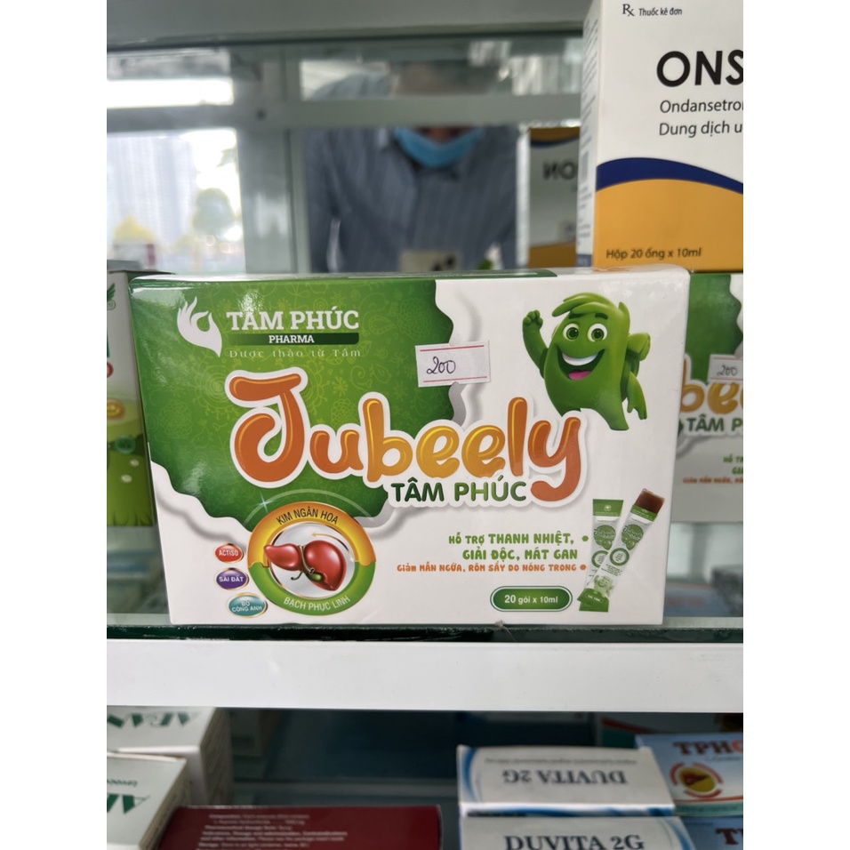 Thạch Jubeely Tâm Phúc - Hỗ Trợ Thanh Nhiệt, Giải Độc Mát Gan Giảm Mẩn Ngứa Do Nóng Trong Người