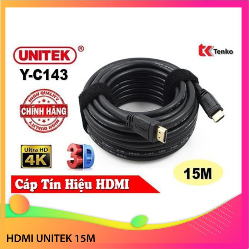 [Unitek]Cáp HDMI Unitek 15m hỗ trợ 3D, 4K x 2K  Y-C143