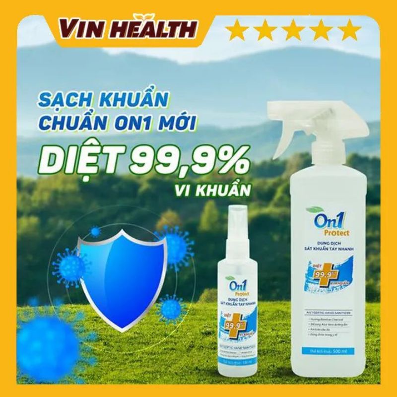 DUNG DỊCH SÁT KHUẨN TAY NHANH ON1 hương Bamboo/CHAI 250 ML/500 ML/Nước rửa tay