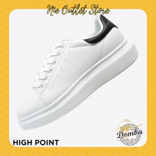 GIÀY DOMBA NAM NỮ HIGH POINT WHITE/BLACK