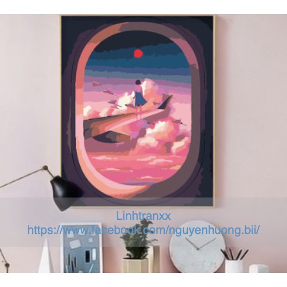 (sẵn) Tranh sơn dầu số hóa kích thước 40x50cm (có khung) | BigBuy360 - bigbuy360.vn
