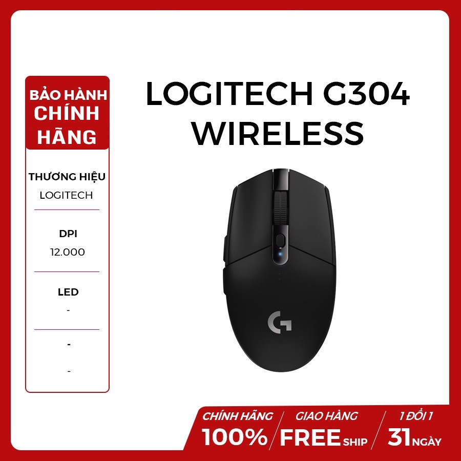 Chuột Game Thủ Không Dây - Gaming Bao Mượt - Logitech G304 Giá Tốt
