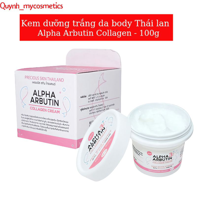 Kem Dưỡng Trắng Da Body Alpha Arbutin Collagen 3+ Plus Cream 100g - Thái Lan