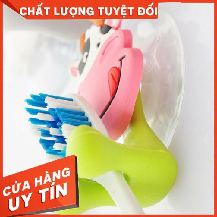 Kẹp treo bàn chải hình thú silicon cute ngộ nghĩnh