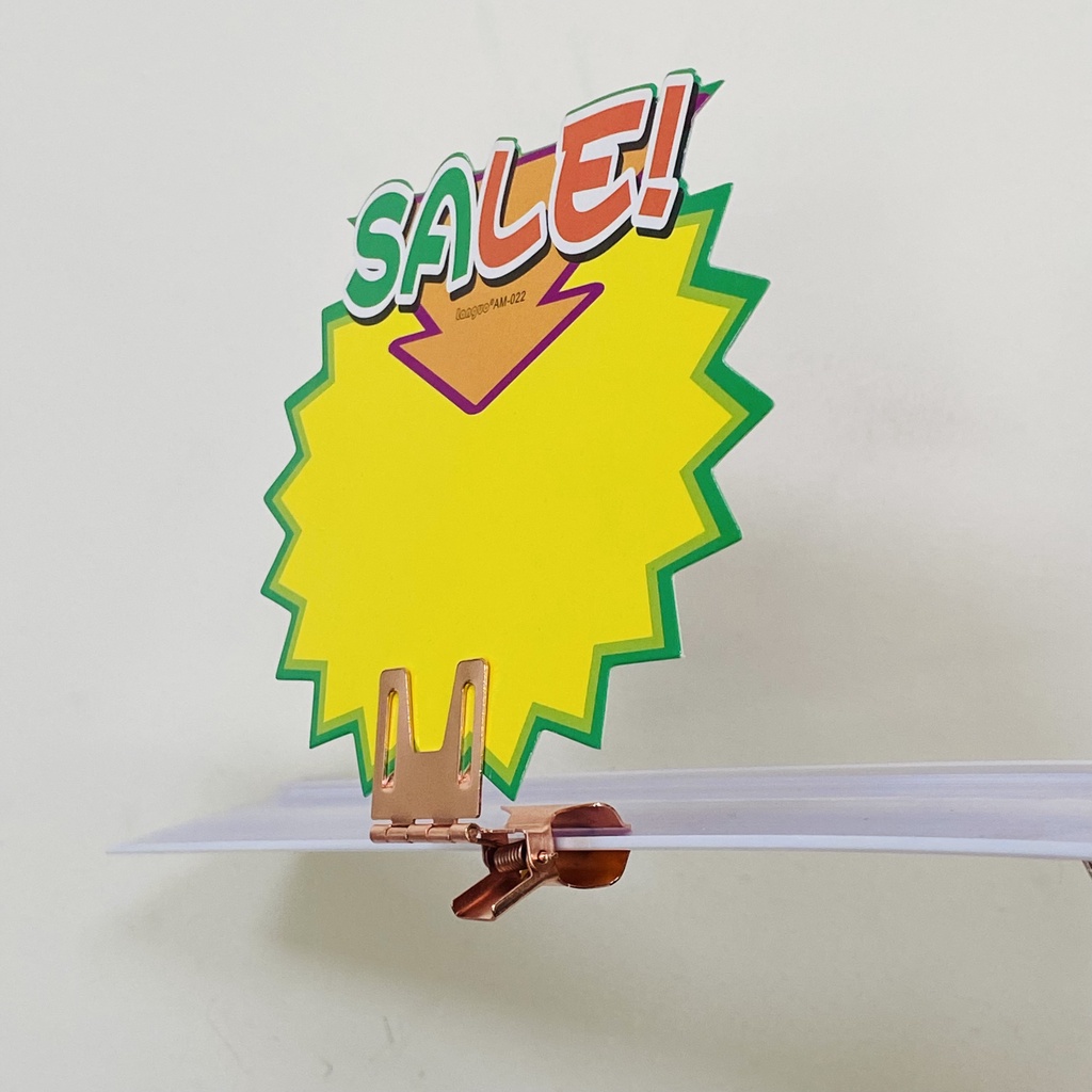 Kẹp wobbler inox kẹp giấy sale, giấy giảm giá, tên hàng, tên sản phẩm chuyên dùng tại tiệm bánh ngọt, bánh mì.