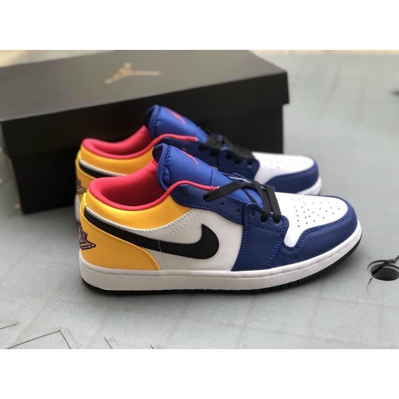 Giầy Thể Thao Air Jordan 1 Cổ thấp Vàng Xanh hot 2020 Siêu chất GIẢM GIÁ 20 % !!!
