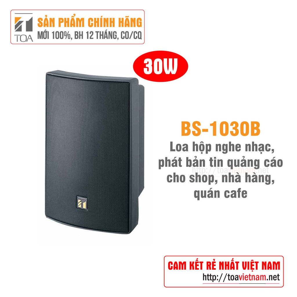 Loa hộp TOA BS-1030B loa nghe nhạc màu đen 30W