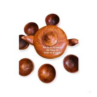 Bộ Ấm Chén Gỗ Hương Cao Cấp