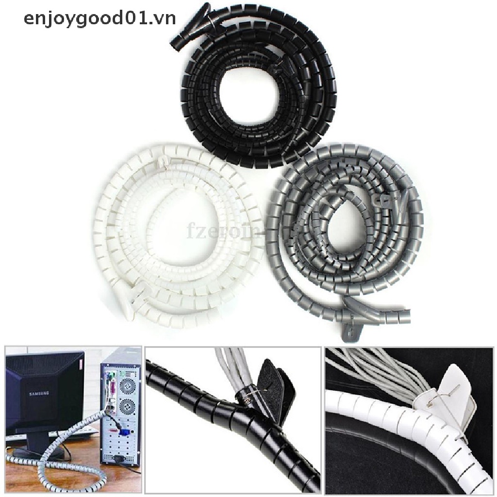 Cuộn Dây Quấn Bảo Vệ Dây Cáp Hình Xoắn Ốc Dài 1M 8mm