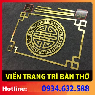 [ CHỈ VIỀN Alu BÀN THỜ ] Ốp trang trí bàn thờ MÂU NI, alu gương, dùng dán sau bàn thờ gia tiên, tủ thờ,