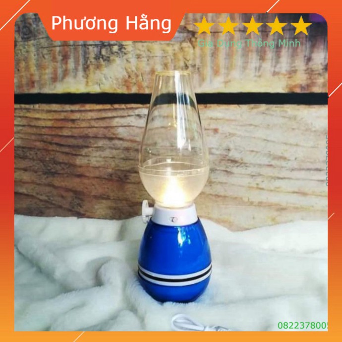 Đèn Dầu Cảm Ứng Điện Tử LED Không Khói Thổi Tắt Khi Bật