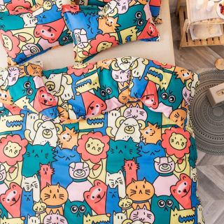Combo ga gối vỏ chăn poly cotton Hàn Quốc