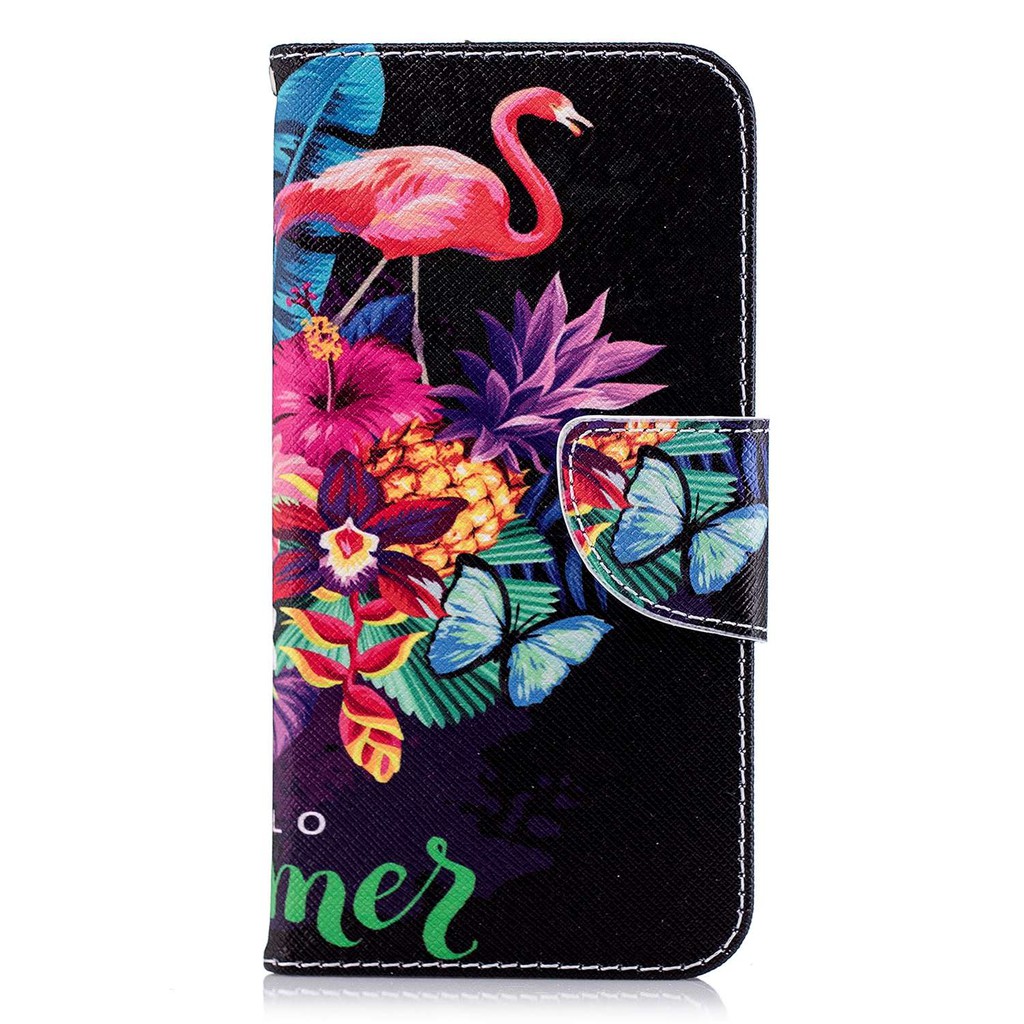Bao da nắp gập dạng ví in hình xinh xắn cho IPhone XR X Xs Max | BigBuy360 - bigbuy360.vn