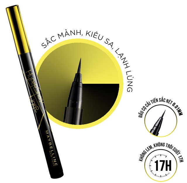 Bút kẻ mắt Maybelline Hypersharp Laser Liner màu Vàng