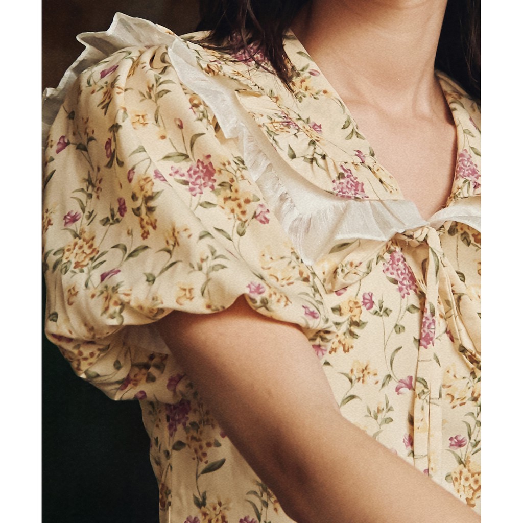 [Mã WABRWA15 giảm 15% đơn 300K] BLEUBIRD Váy voan hoa dáng dài BENEE DRESS | BigBuy360 - bigbuy360.vn